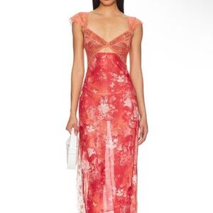 Intimately X Free People Suddenly Fine Maxi Slip Dress in Apricot